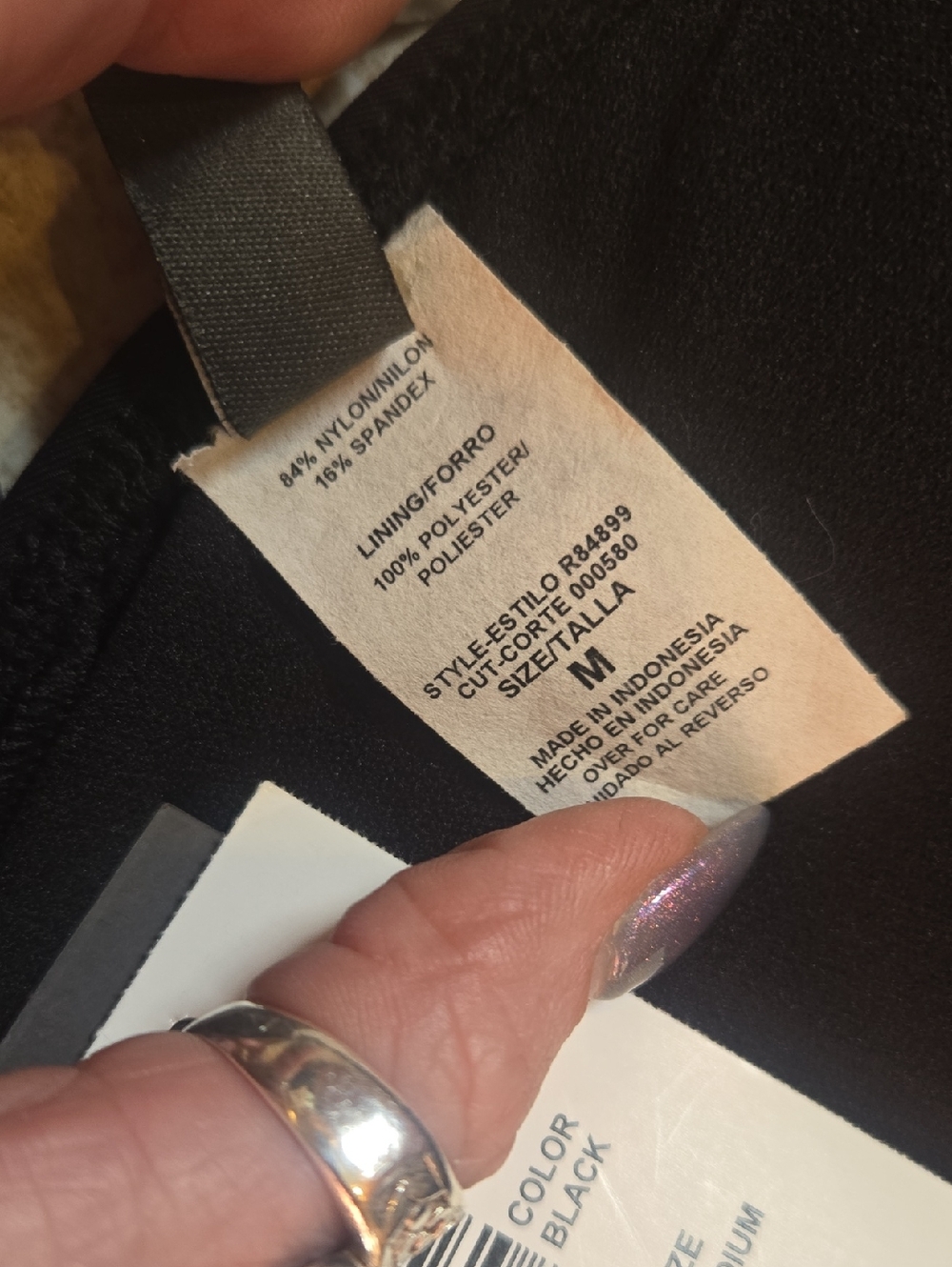 New Kenneth Cole Reaction Black Banded Ruffle Halter Bikini Top - Picture 9 of 9